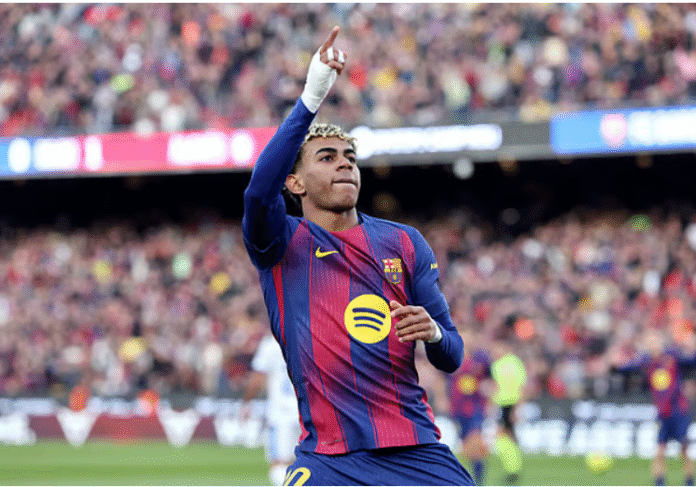 ইয়ামাল–ওলমোর গোলে জন্মদিনে জয় বার্সার ইয়ামাল–ওলমোর গোলে জন্মদিনে জয় বার্সার